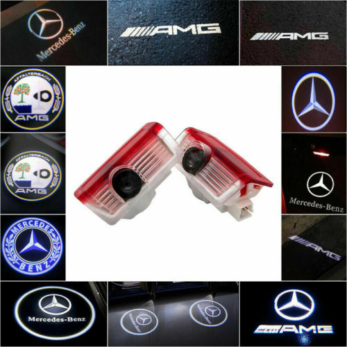 1 Pair Wireless Car LED Door Welcome Projector Ghost Shadow Laser Light MERCEDES