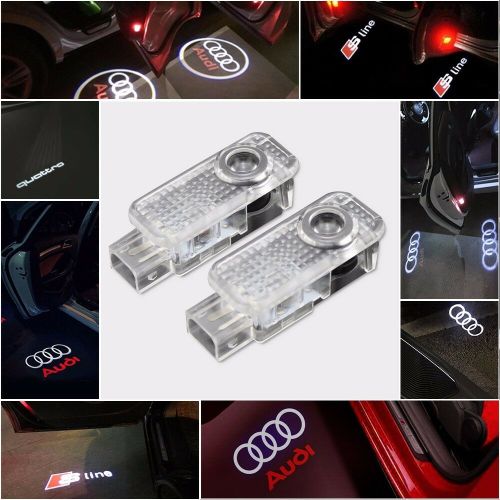 1 Pair Wireless Car LED Door Welcome Projector Ghost Shadow Laser Light Audi