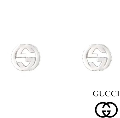 Gucci Interlocking G earrings in silver in Box & Pouch UK