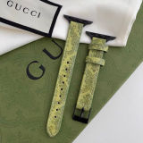 Gucci apple watch strap green pattern