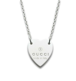 Necklace Gucci Trademark ladies heart Silver 925 48 cm New Pendant