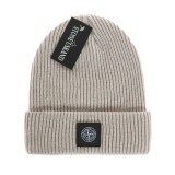 Stone Island Logo Warm Turnup Cap Beanie Knit Stretch Winter Hat