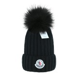 Moncler warm beanie hat wool ball knitted stretch winter hat