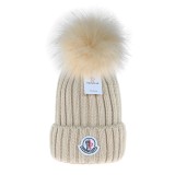 Moncler warm beanie hat wool ball knitted stretch winter hat