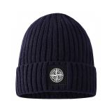 Stone Island Logo Warm Turnup Cap Beanie Knit Stretch Winter Hat