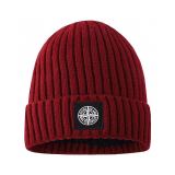 Stone Island Logo Warm Turnup Cap Beanie Knit Stretch Winter Hat