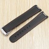 Fits OMEGA WATCH BAND BLACK STRAP+DEP BUCKLE RUBBER 20MM
