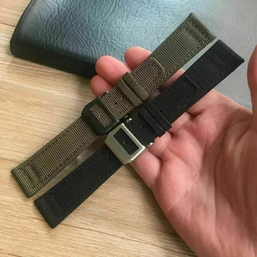 20 21 22mm Nylon Leather Watch Strap Canvas For IWC Wristwatch Bands