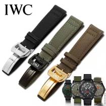 20 21 22mm Nylon Leather Watch Strap Canvas For IWC Wristwatch Bands