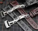 28MM Alligator Watch Band Strap Fits For AP Audemars Piguet Deployment Clasp RO