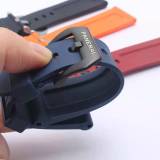 22/24mm Compatible Officine Panerai Silicone Rubber Watch Strap Buckle