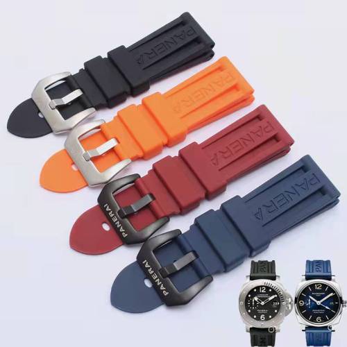 22/24mm Compatible Officine Panerai Silicone Rubber Watch Strap Buckle