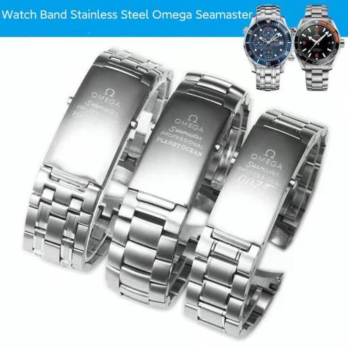 Watch Band Stainless Steel Omega Seamaster Replacement Strap Bracelet Silver 007