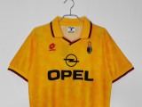 1995-96 season AC Milan second away yellow jersey