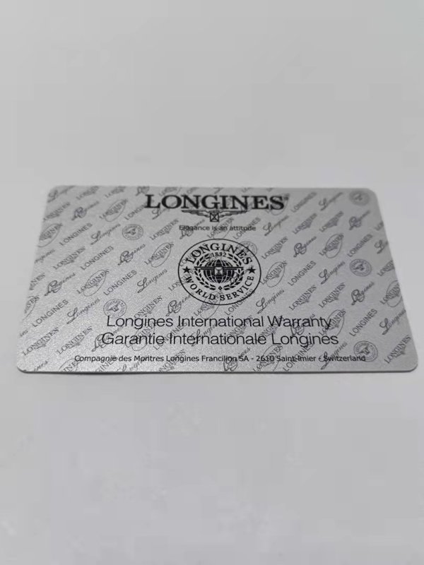 Longines International Guarantee Card Customizable Numbers