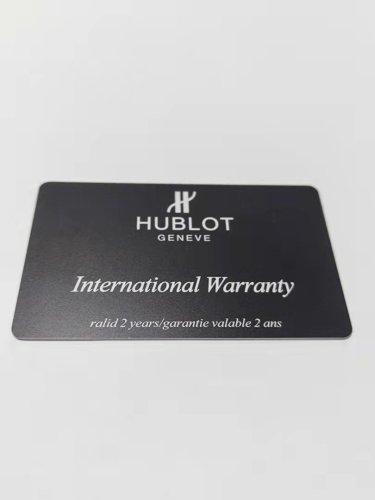 Hublot International Guarantee Card Customizable Numbers