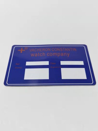 Vacheron Constantin International Guarantee Card Customizable Numbers
