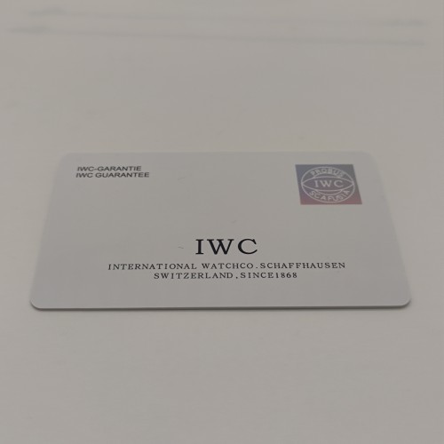 IWC International Guarantee Card -Customizable Numbers