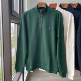 Polo sweater with zip collar