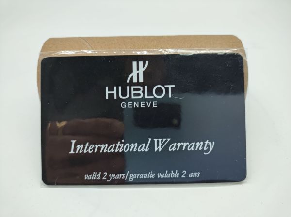 Hublot International Guarantee Card -Customizable Numbers