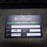 Blancpain International Guarantee Card -Customizable Numbers 