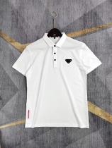 Prada Summer Men's White Athletic Casual T-Shirt