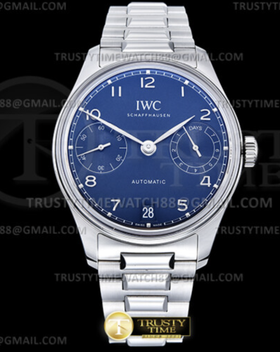 Portugieser Auto 42mm SS/LE Blue/Num