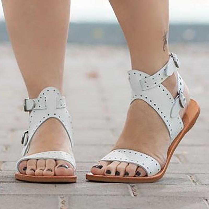 silver open toe flat sandals
