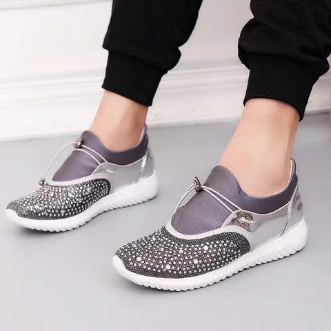 slip on rhinestone sneakers