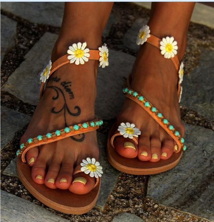 Large Size Women Summer Hippie Chic Sandals Holiday Sandals Bohemian Style
