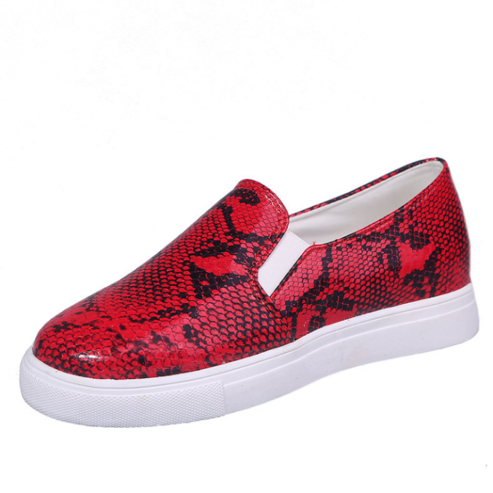 2020 New And Fashional Woman Colorful Snake Skin Sneakers