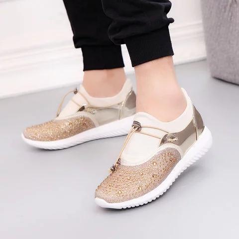 US$ 39.76 - Rhinestone Slip On Sneakers - www.lokeeda.com
