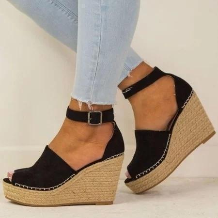 Women Espadrilles Daily Nubuck Sandals Creepers Wedges