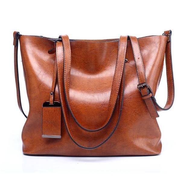 Women PU Leather Handbag Retro Crossbody Bag