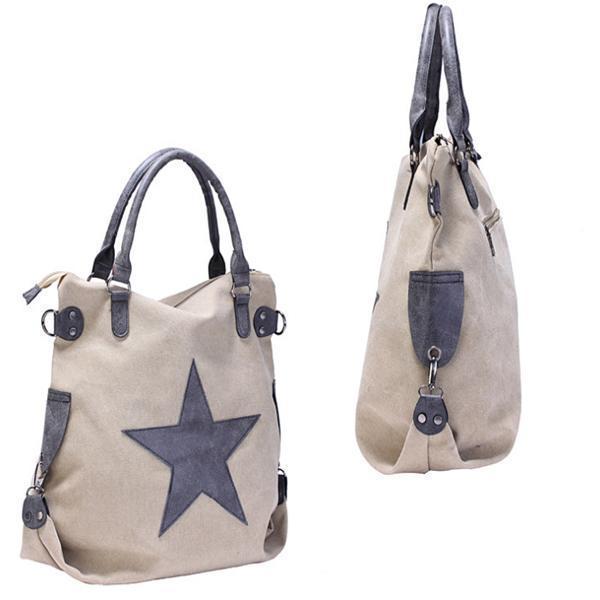 Pentagram Outdoor Casual Canvas Large Capacity Shoulder Bag  Handbag