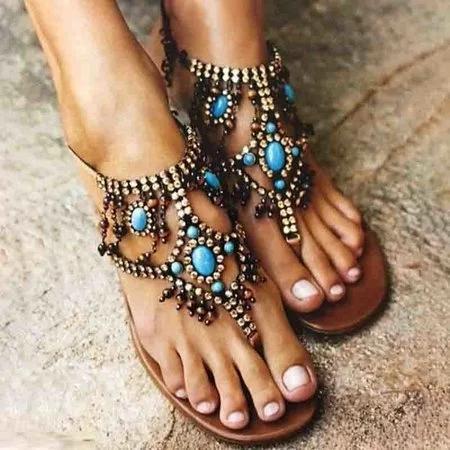 Women PU Sandals Casual Flip Flops Shoes