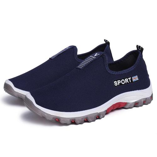 Men Fabric Breathable Outdoor Hiking Slip On Casual Sneakers