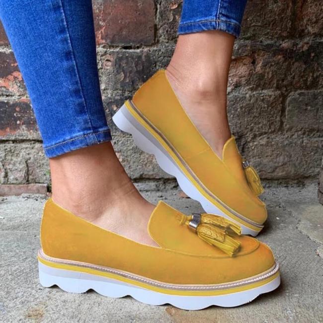 slip ons with tassels