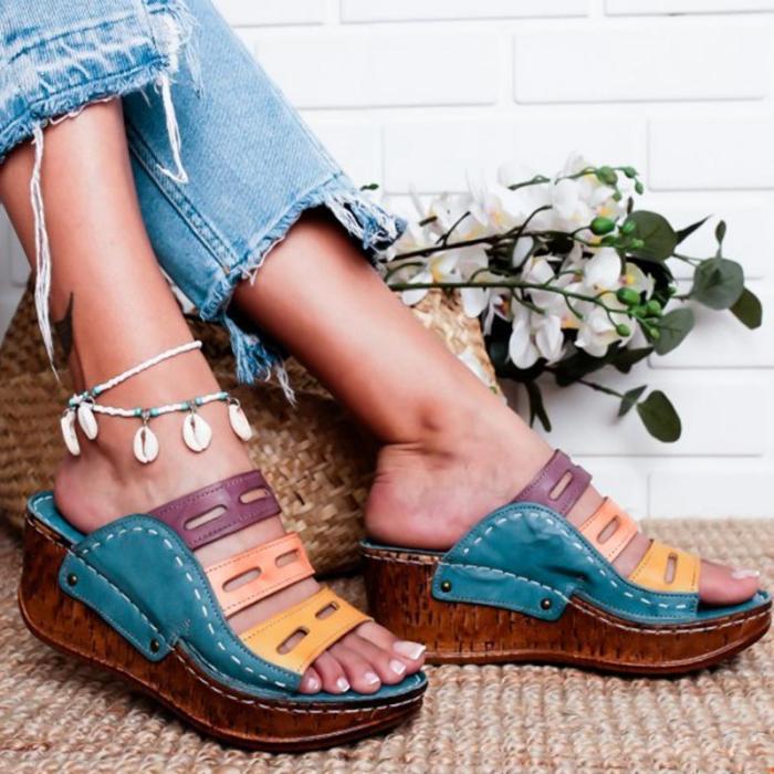 Women's Fashion Vintage Boho Wedge Sandals