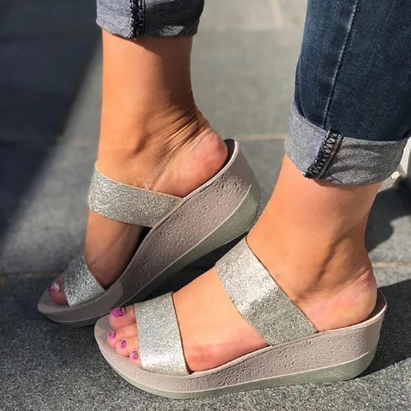 womens casual wear slip on wedges