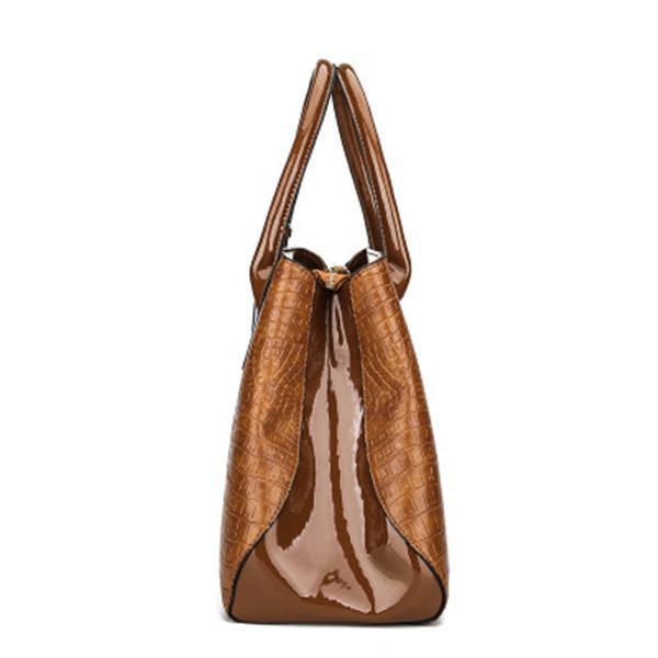 Women Crocodile High-End Vintage PU Leather Handbag