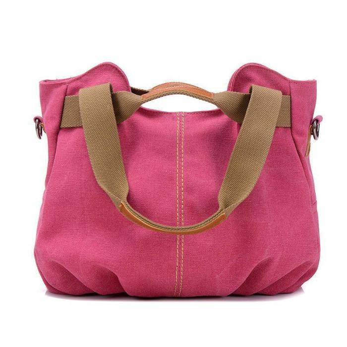Women's Vintage Canvas Shoulder Bag Purse Top-Handle Hobo Tote Handbags Crossbody Shopping Bags