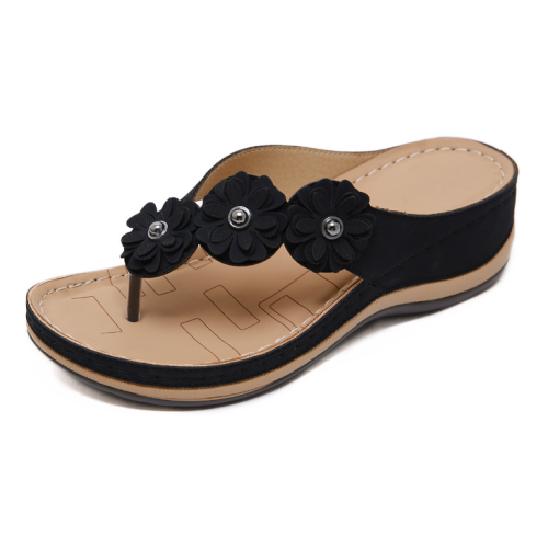 2020 New And Fashional Woman Flower Seaside Anti-slip Sandals