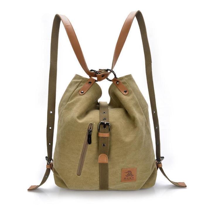 Canvas multifunctional Leisure Shoulder bag Backpack Messenger Bag