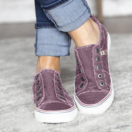 slip on sneakers with side zippers
