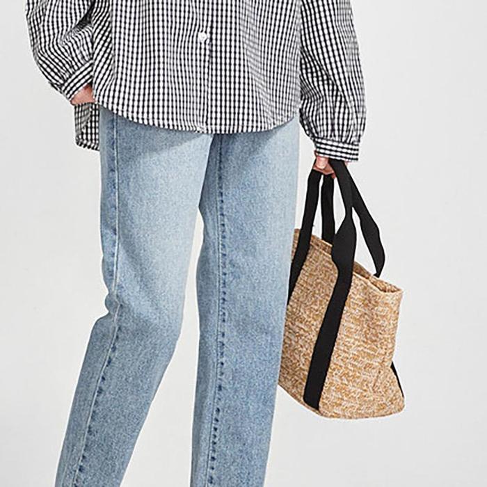 Women's Casual Beach Style Woven Cotton Shoulder Bags