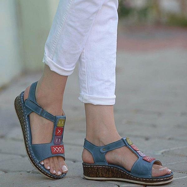 Women's Casual Daily Comfort Open Toe Wedge Sandals