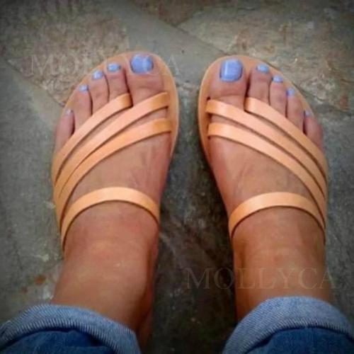 Women Pu Slippers Casual Flip Flops Sandals