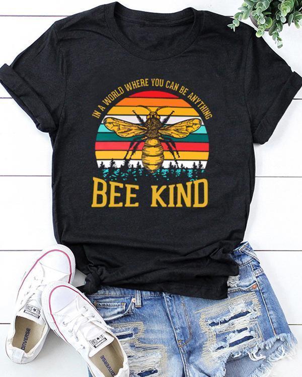 Bee Kind Women Casual TShirt Tops