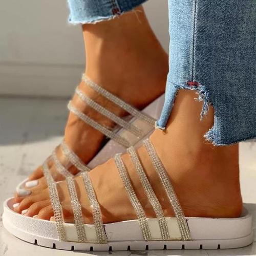 Studded Multi-strap Flat Sandals
